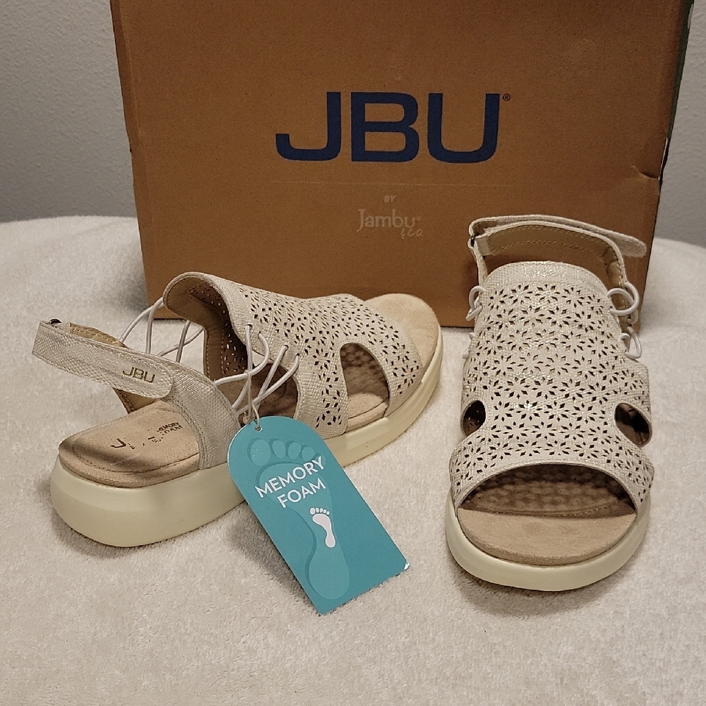 JBU Francis Cutout Sandals with Memory Foam